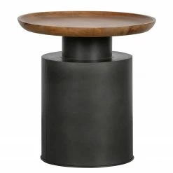 Red Living Beistelltisch Sethos I - Mango massiv / Metall - Mango / Schwarz