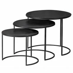 Red Living Beistelltisch Vansö (3er-Set) - Metall - Dunkelbraun -WOHNZIMMERMÖBEL Verkäufe 1000345820 220428 030 DETAILS P000000001000345820