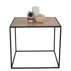 Red Living Couchtisch Talisay - Echtholzfurnier / Metall - Paulownia / Schwarz -WOHNZIMMERMÖBEL Verkäufe 1000345889 220428 030 DETAILS P000000001000345889