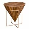 Naturoo Beistelltisch Rickman - Mango massiv / Metall - Mango / Gold