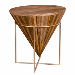 Naturoo Beistelltisch Rickman - Mango massiv / Metall - Mango / Gold -WOHNZIMMERMÖBEL Verkäufe 1000345907 220428 040 DETAILS P000000001000345907