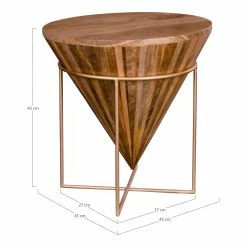 Naturoo Beistelltisch Rickman - Mango massiv / Metall - Mango / Gold -WOHNZIMMERMÖBEL Verkäufe 1000345907 220428 500 SKETCH DETAILS P000000001000345907 sketch