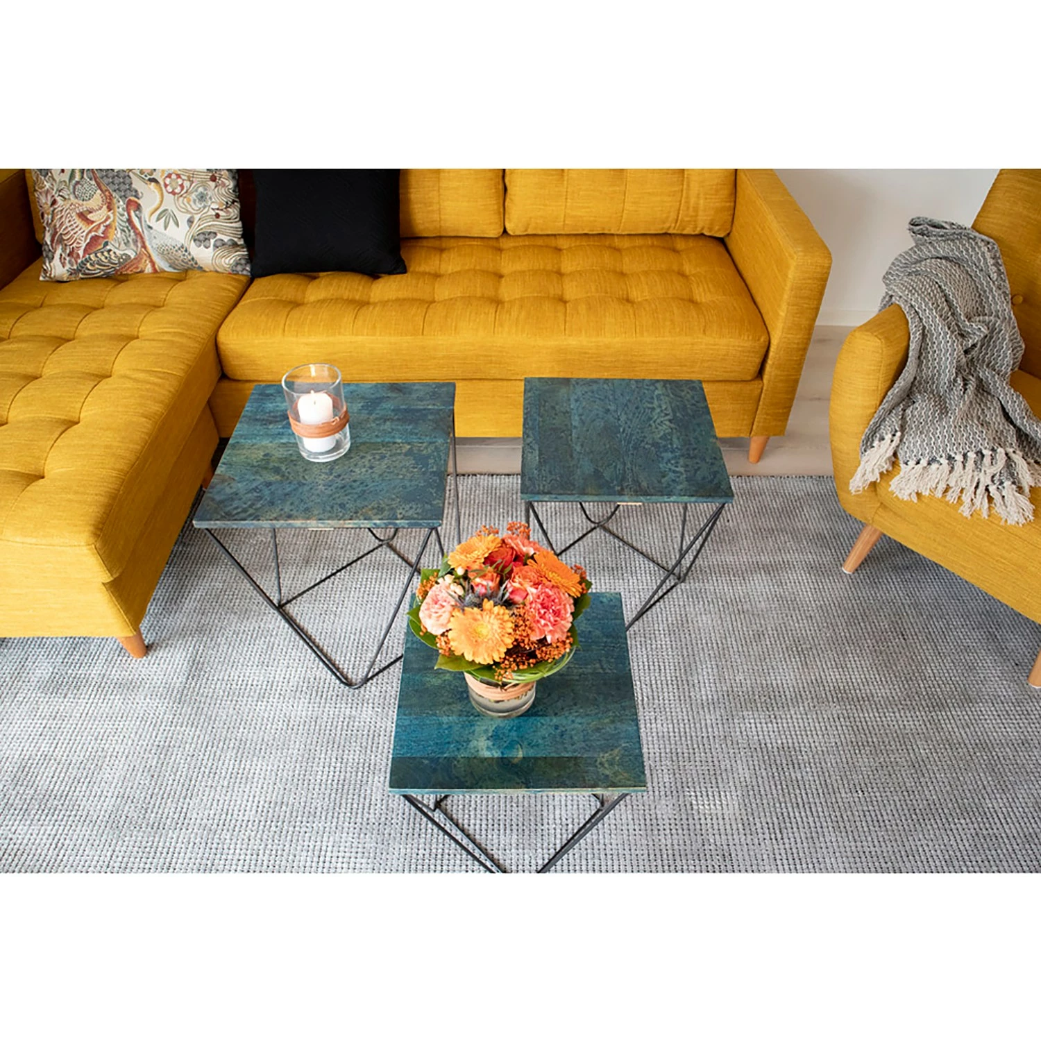 Red Living Beistelltisch Tarsa (3er-Set) - Blau 3 Red Living Beistelltisch Tarsa (3er-Set) - Blau – Bild 3