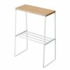 Beistelltisch Tosca - Esche massiv / Metall - Esche / Weiß