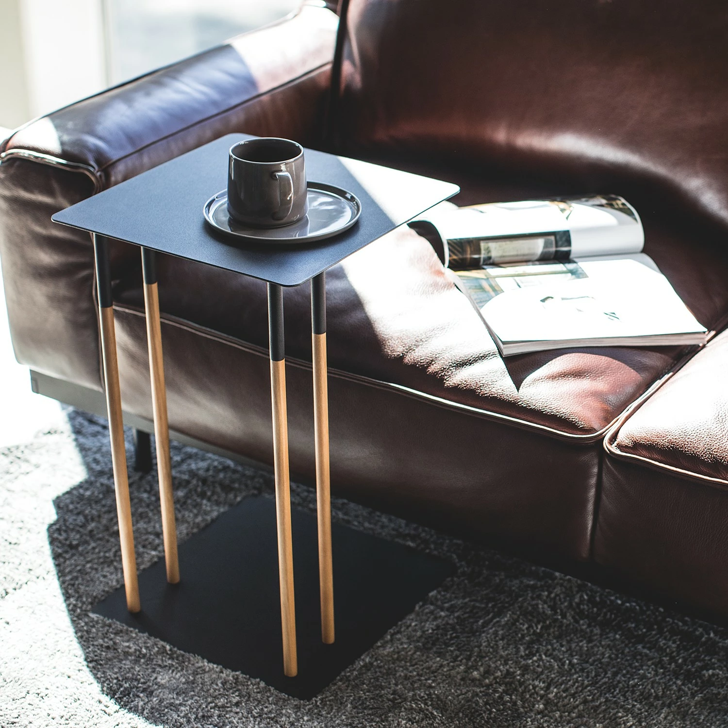 Yamazaki Beistelltisch Plain II - Esche massiv / Metall - Schwarz 6 Yamazaki Beistelltisch Plain II - Esche massiv / Metall - Schwarz – Bild 6