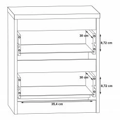 Loftscape Kommode Optima I - Matt Weiß -WOHNZIMMERMÖBEL Verkäufe 1000348096 220603 501 SKETCH DETAILS P000000001000348096 sketch