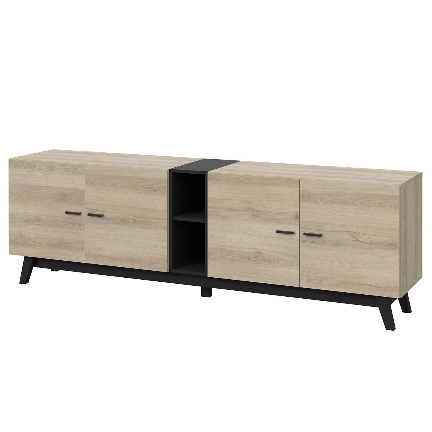 Loftscape Sideboard Pesaro II - Eiche Artisan Dekor / Schwarz - Breite: 200 cm 1 Loftscape Sideboard Pesaro II - Eiche Artisan Dekor / Schwarz - Breite: 200 cm