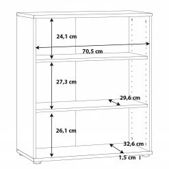Fredriks Büroregal Wisla - Weiß - 74 x 86 cm 9 Fredriks Büroregal Wisla - Weiß - 74 x 86 cm -WOHNZIMMERMÖBEL Verkäufe 1000348151 220505 501 SKETCH DETAILS P000000001000348151 sketch