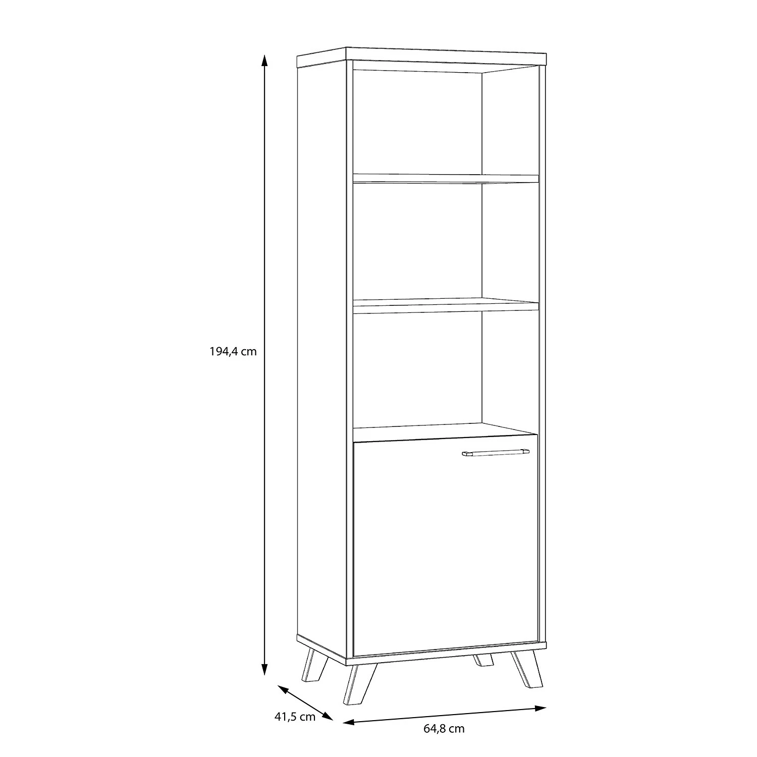 Fredriks Büroregal Winster - Asteiche Dekor / Beton Dekor 7 Fredriks Büroregal Winster - Asteiche Dekor / Beton Dekor – Bild 7
