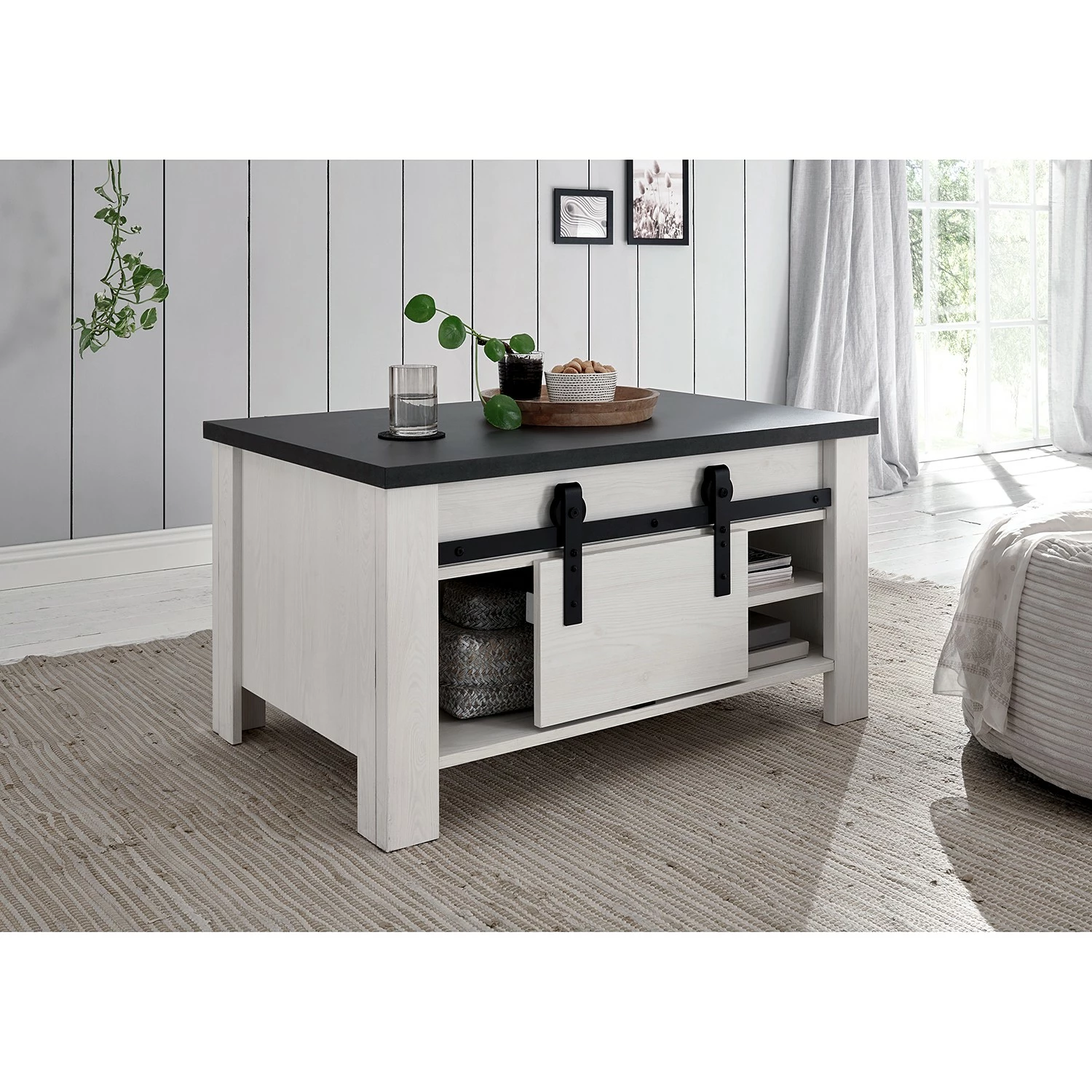 Ridgevalley Couchtisch Shutter - Pinie Weiß Dekor 2 Ridgevalley Couchtisch Shutter - Pinie Weiß Dekor – Bild 2