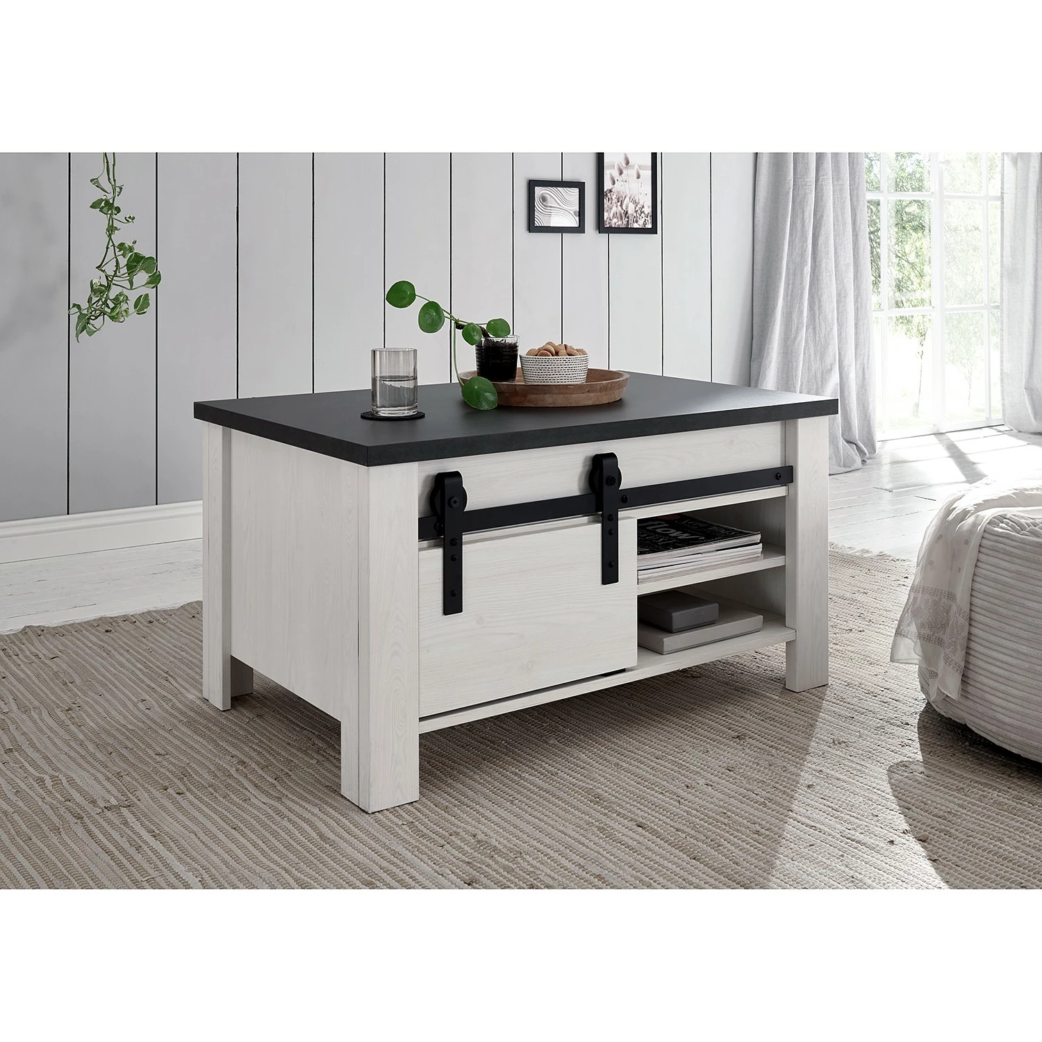 Ridgevalley Couchtisch Shutter - Pinie Weiß Dekor 3 Ridgevalley Couchtisch Shutter - Pinie Weiß Dekor – Bild 3