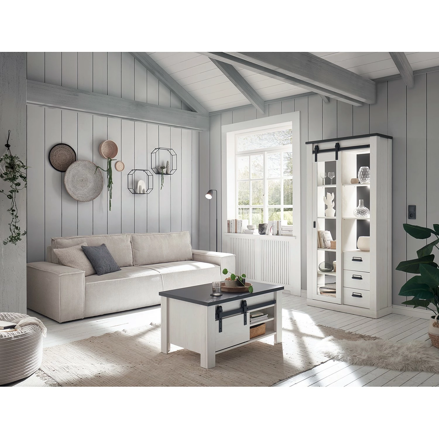 Ridgevalley Couchtisch Shutter - Pinie Weiß Dekor 4 Ridgevalley Couchtisch Shutter - Pinie Weiß Dekor – Bild 4