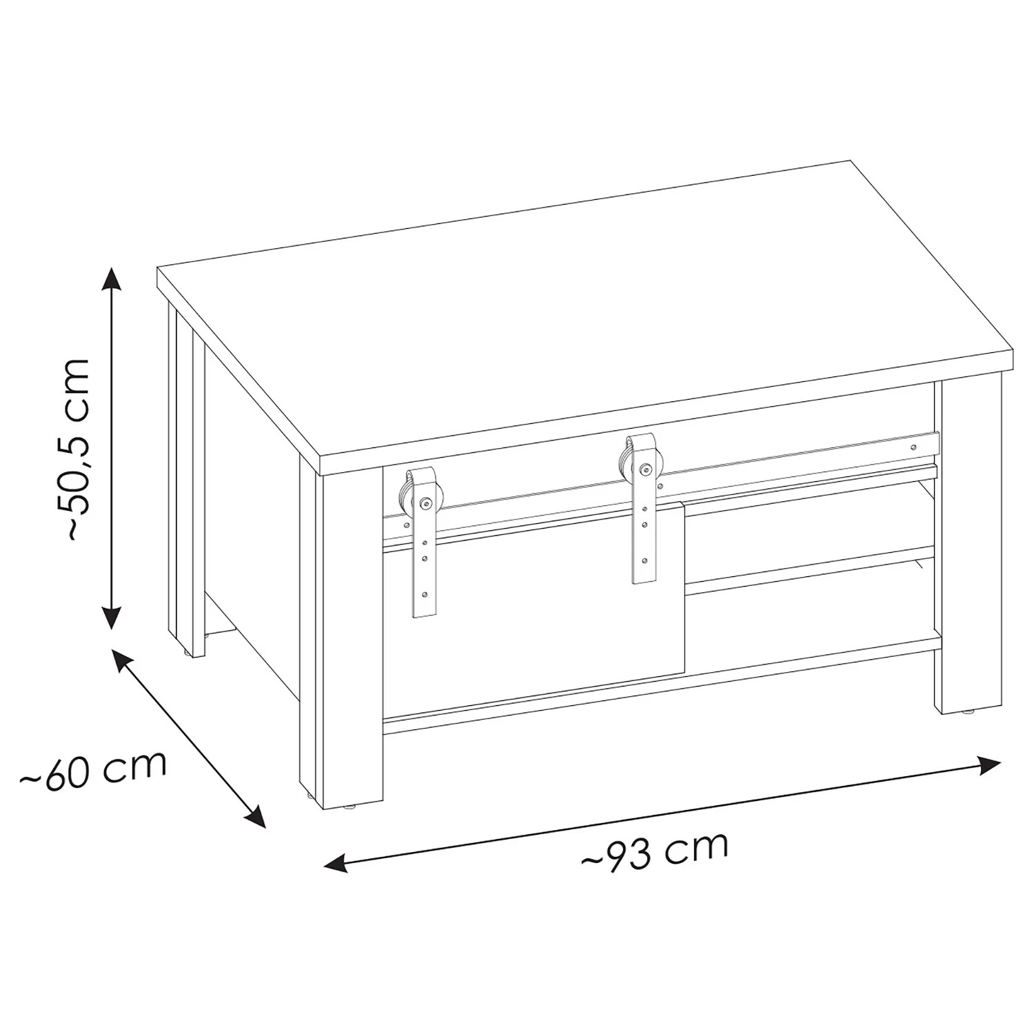 Ridgevalley Couchtisch Shutter - Pinie Weiß Dekor 7 Ridgevalley Couchtisch Shutter - Pinie Weiß Dekor – Bild 7
