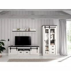 Ridgevalley Vitrinenschrank Shutter - Pinie Weiß Dekor -WOHNZIMMERMÖBEL Verkäufe 1000348680 220505 022 MOOD DETAILS P000000001000348680 mood