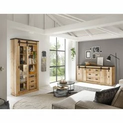 Ridgevalley Vitrinenschrank Shutter - Eiche Dekor -WOHNZIMMERMÖBEL Verkäufe 1000348691 220505 022 MOOD DETAILS P000000001000348691 mood