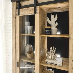 Ridgevalley Vitrinenschrank Shutter - Eiche Dekor -WOHNZIMMERMÖBEL Verkäufe 1000348691 220505 070 DETAILS P000000001000348691