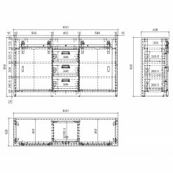 Ridgevalley Sideboard Shutter I - Eiche Dekor -WOHNZIMMERMÖBEL Verkäufe 1000348697 220505 501 SKETCH DETAILS P000000001000348697 sketch