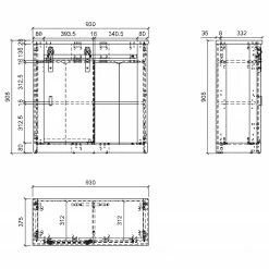 Ridgevalley Kommode Shutter I - Eiche Dekor -WOHNZIMMERMÖBEL Verkäufe 1000348699 220505 501 SKETCH DETAILS P000000001000348699 sketch