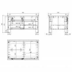 Ridgevalley Couchtisch Shutter - Eiche Dekor -WOHNZIMMERMÖBEL Verkäufe 1000348700 220505 501 SKETCH DETAILS P000000001000348700 sketch