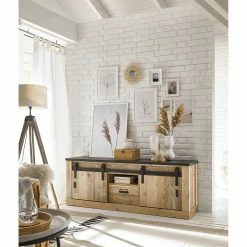 Ridgevalley Wohnwand Shutter III (4-teilig) - Eiche Dekor -WOHNZIMMERMÖBEL Verkäufe 1000348724 220505 022 MOOD DETAILS P000000001000348724 mood