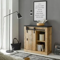 Ridgevalley Wohnwand Shutter III (4-teilig) - Eiche Dekor -WOHNZIMMERMÖBEL Verkäufe 1000348724 220505 023 MOOD DETAILS P000000001000348724 mood