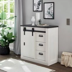 Ridgevalley Wohnwand Shutter IV (4-teilig) - Pinie Weiß Dekor -WOHNZIMMERMÖBEL Verkäufe 1000348729 220505 024 MOOD DETAILS P000000001000348729 mood