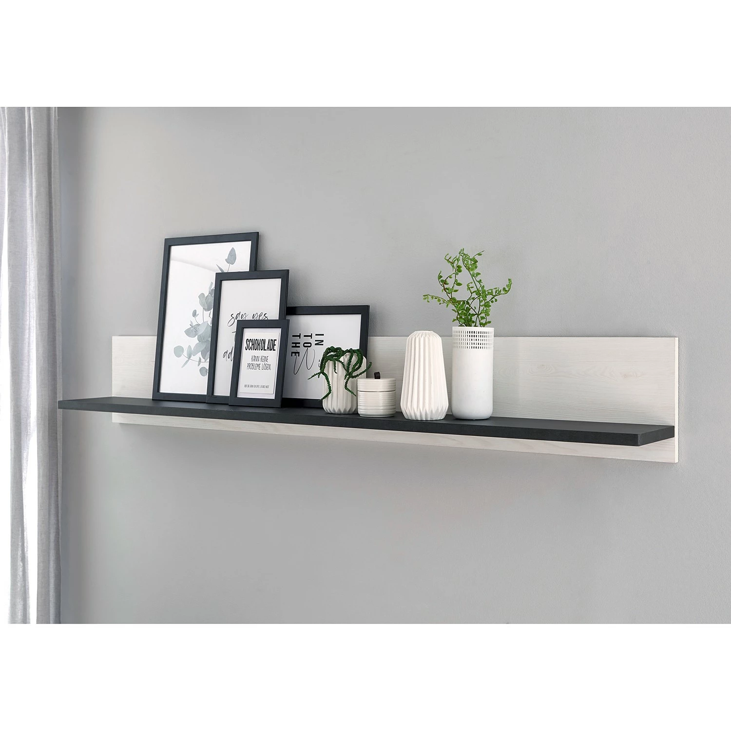 Ridgevalley Wohnwand Shutter II (3-teilig) - Pinie Weiß Dekor 5 Ridgevalley Wohnwand Shutter II (3-teilig) - Pinie Weiß Dekor – Bild 5