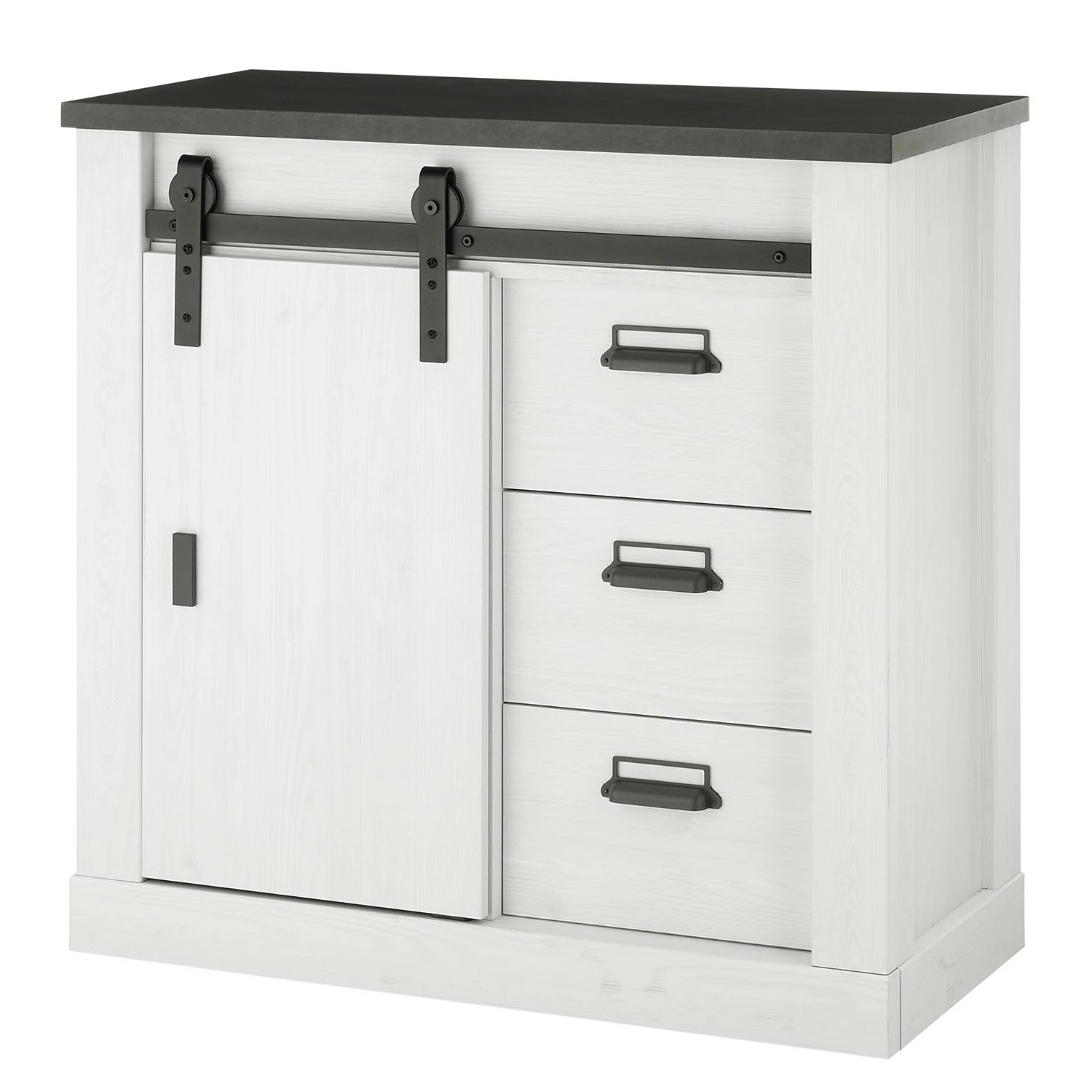 Ridgevalley Wohnwand Shutter II (3-teilig) - Pinie Weiß Dekor 9 Ridgevalley Wohnwand Shutter II (3-teilig) - Pinie Weiß Dekor – Bild 9