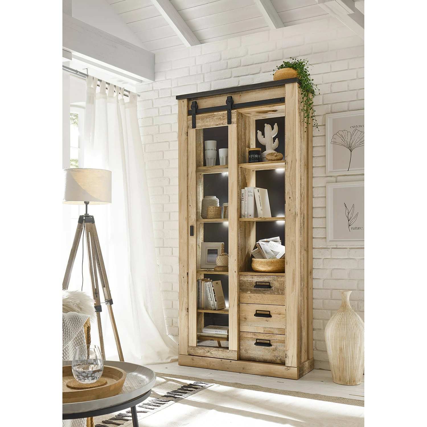 Ridgevalley Wohnwand Shutter V (3-teilig) - Eiche Dekor 3 Ridgevalley Wohnwand Shutter V (3-teilig) - Eiche Dekor – Bild 3