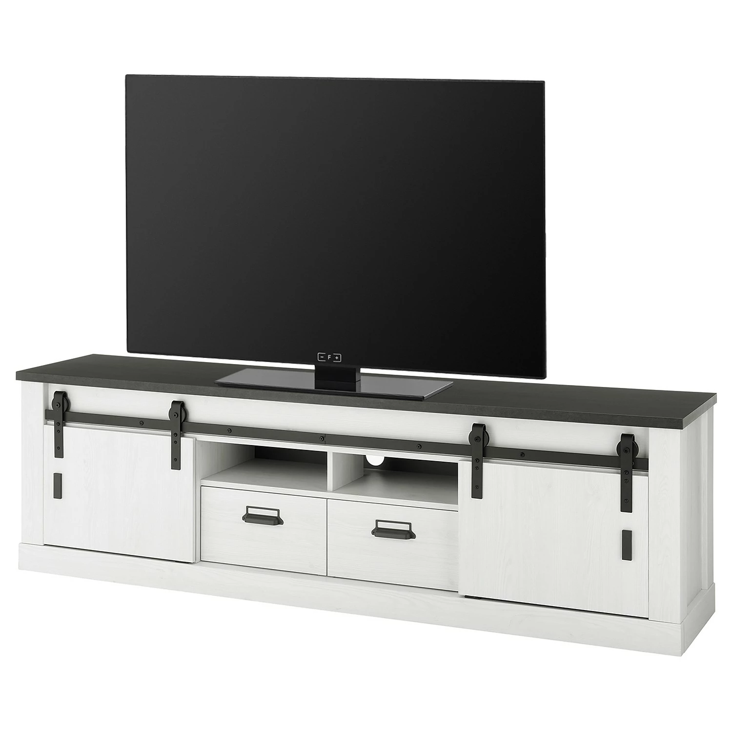 Ridgevalley Wohnwand Shutter V (3-teilig) - Pinie Weiß Dekor 8 Ridgevalley Wohnwand Shutter V (3-teilig) - Pinie Weiß Dekor – Bild 8