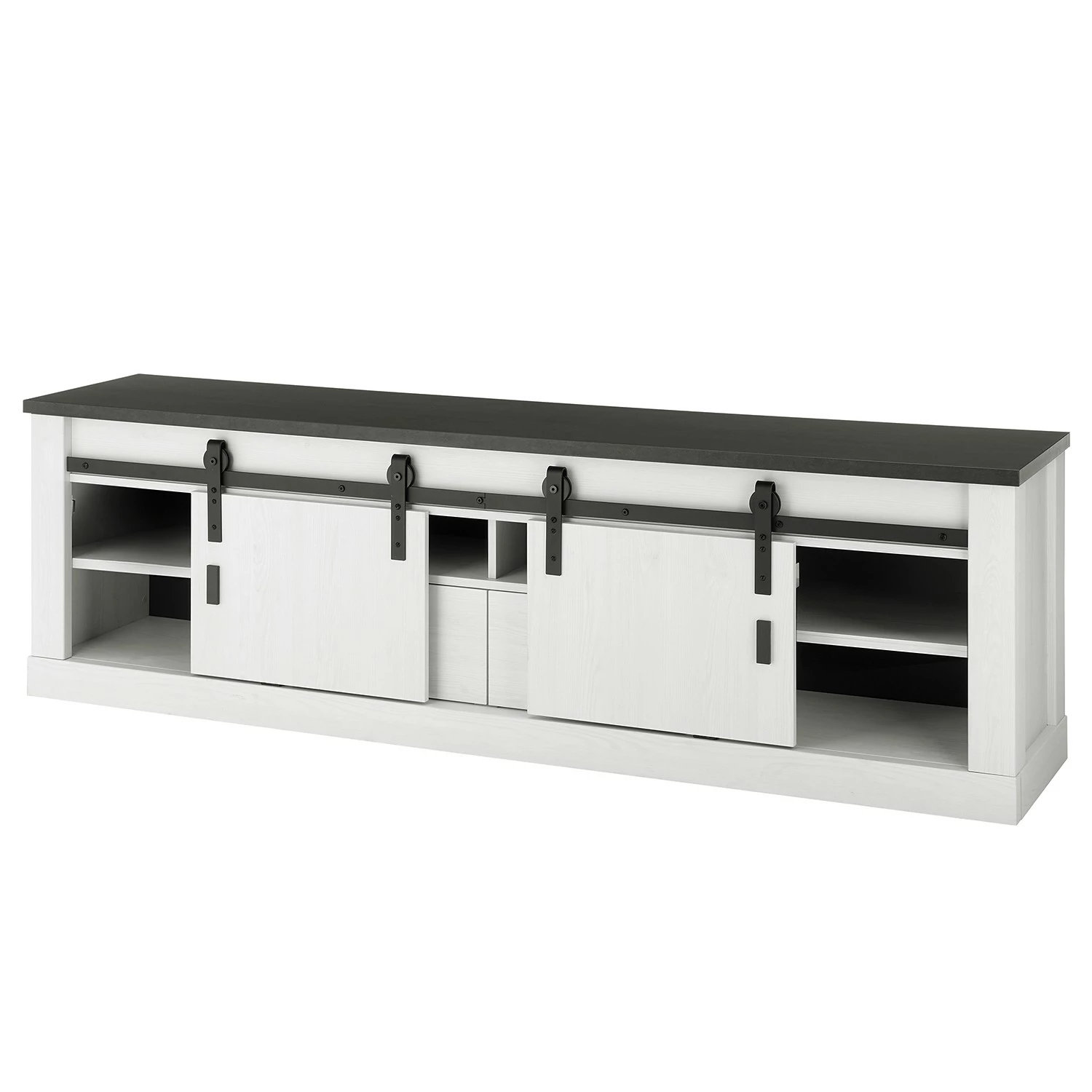 Ridgevalley Wohnwand Shutter V (3-teilig) - Pinie Weiß Dekor 9 Ridgevalley Wohnwand Shutter V (3-teilig) - Pinie Weiß Dekor – Bild 9