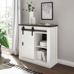 Ridgevalley Wohnwand Shutter III (4-teilig) - Pinie Weiß Dekor -WOHNZIMMERMÖBEL Verkäufe 1000348734 220505 023 MOOD DETAILS P000000001000348734 mood