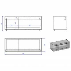Loftscape TV-Lowboard Accra I - Weiß / Anthrazit 15 Loftscape TV-Lowboard Accra I - Weiß / Anthrazit -WOHNZIMMERMÖBEL Verkäufe 1000348813 220506 500 SKETCH DETAILS P000000001000348813 sketch