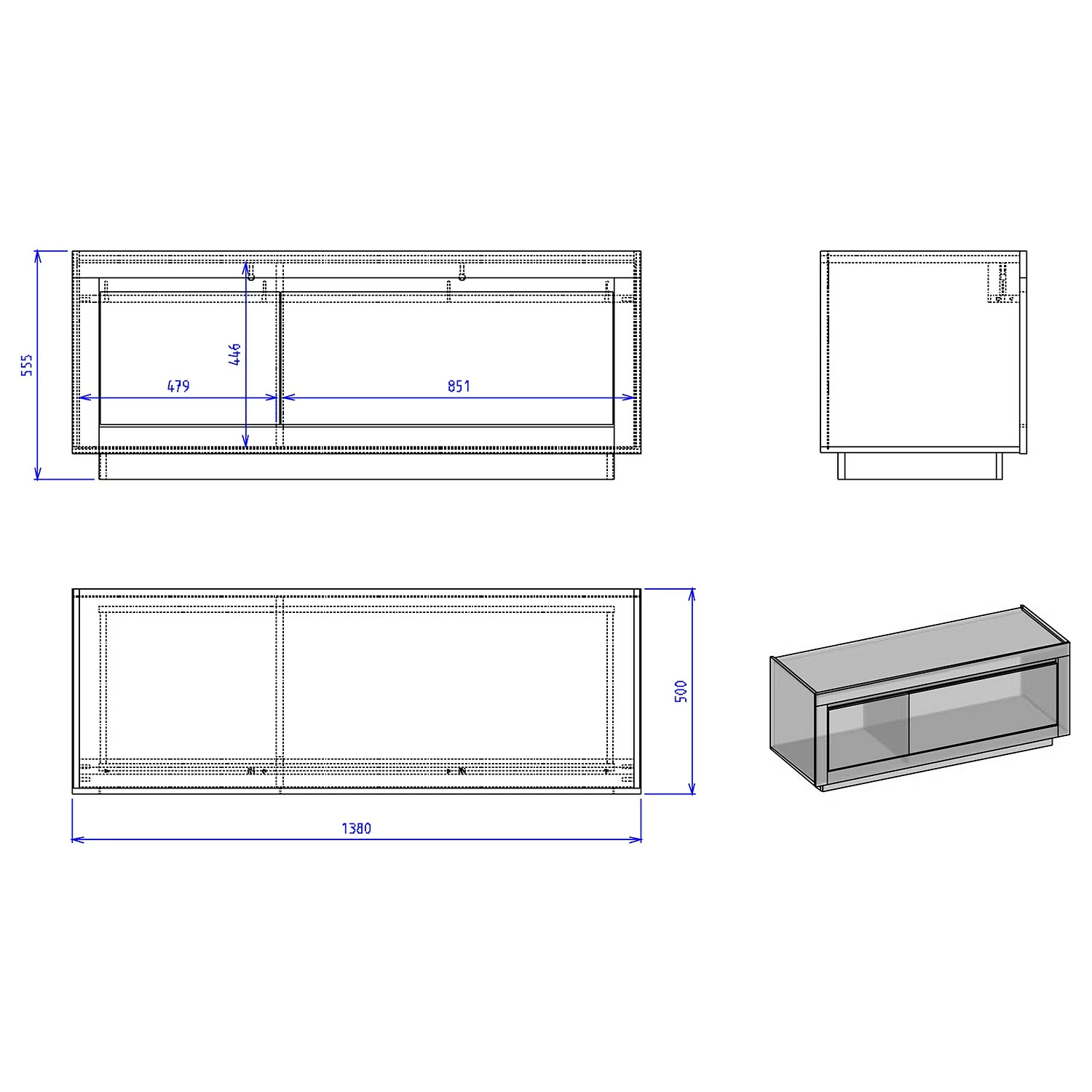 Loftscape TV-Lowboard Accra I - Weiß / Anthrazit 8 Loftscape TV-Lowboard Accra I - Weiß / Anthrazit – Bild 8