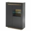 Loftscape Highboard Accra - Anthrazit / Eiche Dekor