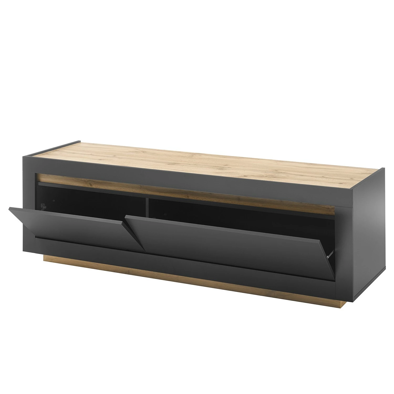 Loftscape Wohnwand Accra I (4-teilig) - Anthrazit / Eiche Dekor 9 Loftscape Wohnwand Accra I (4-teilig) - Anthrazit / Eiche Dekor – Bild 9