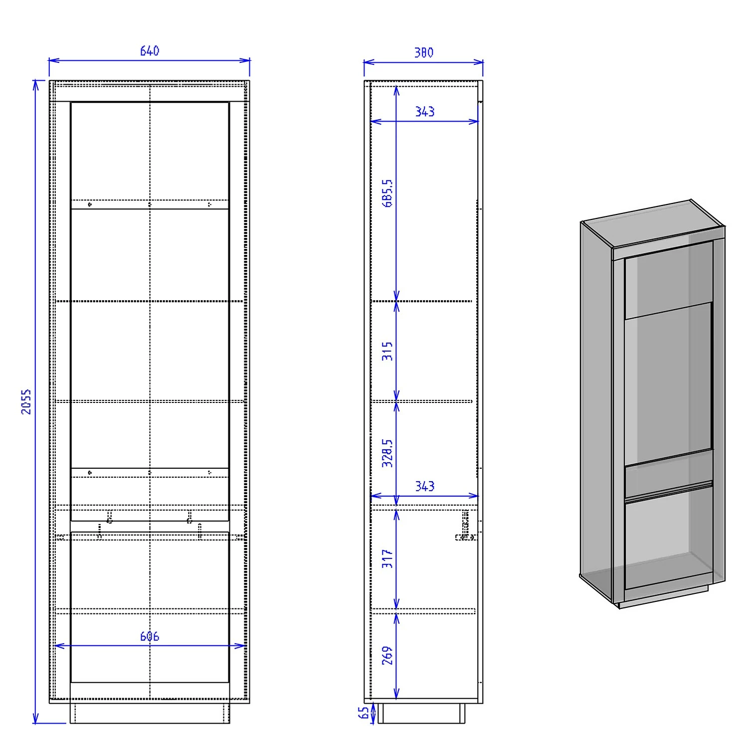 Loftscape Wohnwand Accra I (4-teilig) - Anthrazit / Eiche Dekor 23 Loftscape Wohnwand Accra I (4-teilig) - Anthrazit / Eiche Dekor – Bild 23