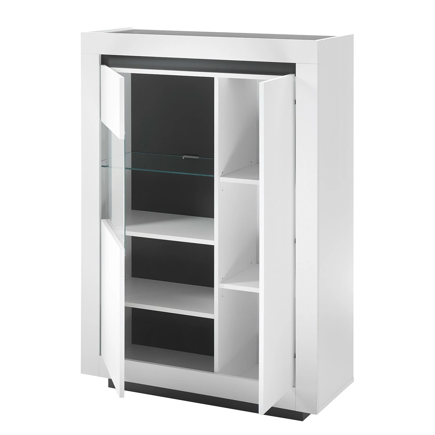 Loftscape Wohnwand Accra III (3-teilig) - Weiß / Anthrazit 11 Loftscape Wohnwand Accra III (3-teilig) - Weiß / Anthrazit – Bild 11