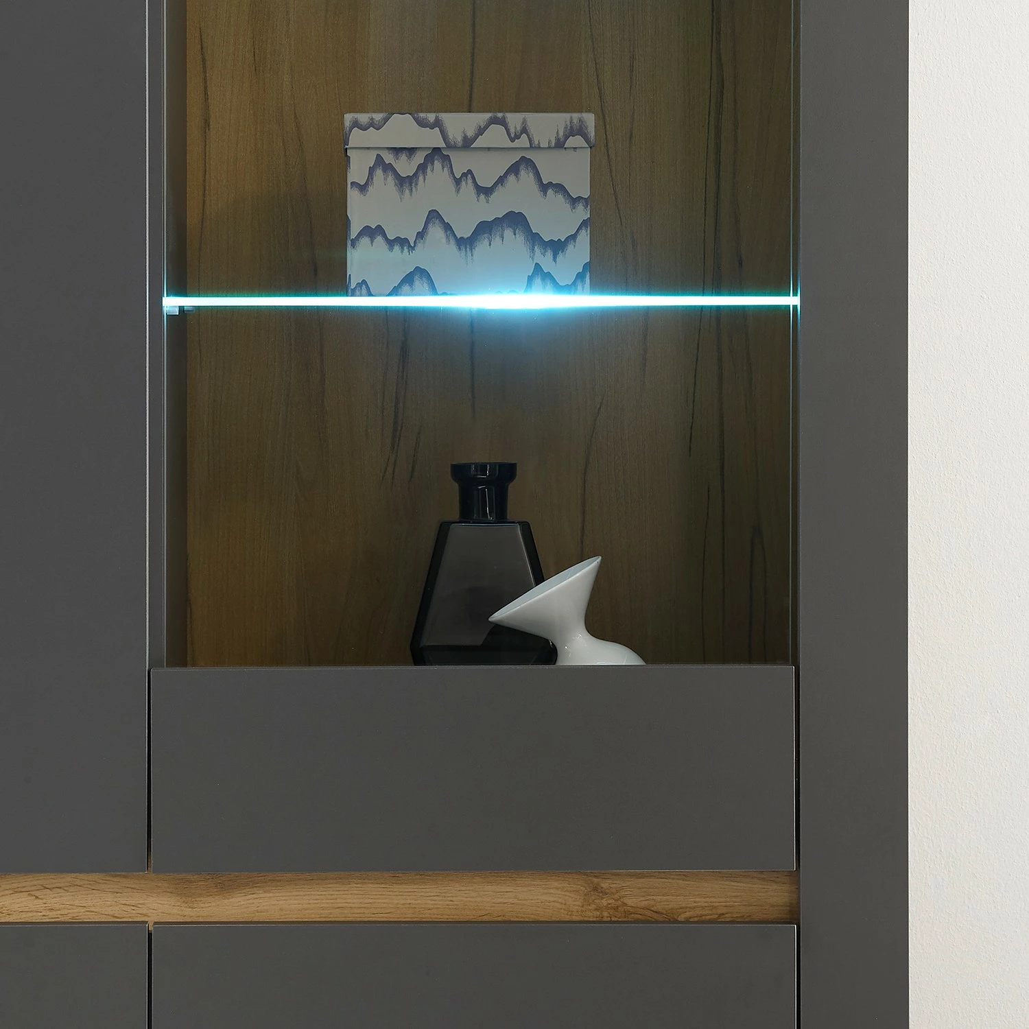 Loftscape Wohnwand Accra II (4-teilig) - Anthrazit / Eiche Dekor 19 Loftscape Wohnwand Accra II (4-teilig) - Anthrazit / Eiche Dekor – Bild 19