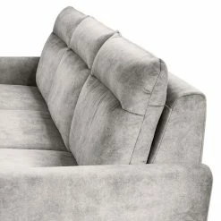 Norrwood Ecksofa Sombrilla - Samt Cloe: Hellgrau - Longchair davorstehend links -WOHNZIMMERMÖBEL Verkäufe 1000349730 220517 090 DETAILS P000000001000349730