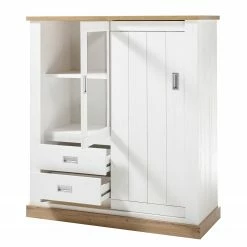 Ridgevalley Wohnwand Ollezy II (4-teilig) - Pinie Weiß Dekor / Eiche Wotan Dekor -WOHNZIMMERMÖBEL Verkäufe 1000349814 220511 038 DETAILS P000000001000349814