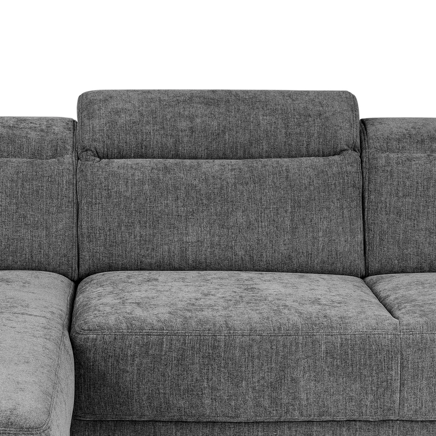 Norrwood Ecksofa Omchak - Webstoff Cieli: Dunkelgrau - Longchair davorstehend links - Kopfstütze verstellbar 5 Norrwood Ecksofa Omchak - Webstoff Cieli: Dunkelgrau - Longchair davorstehend links - Kopfstütze verstellbar – Bild 5