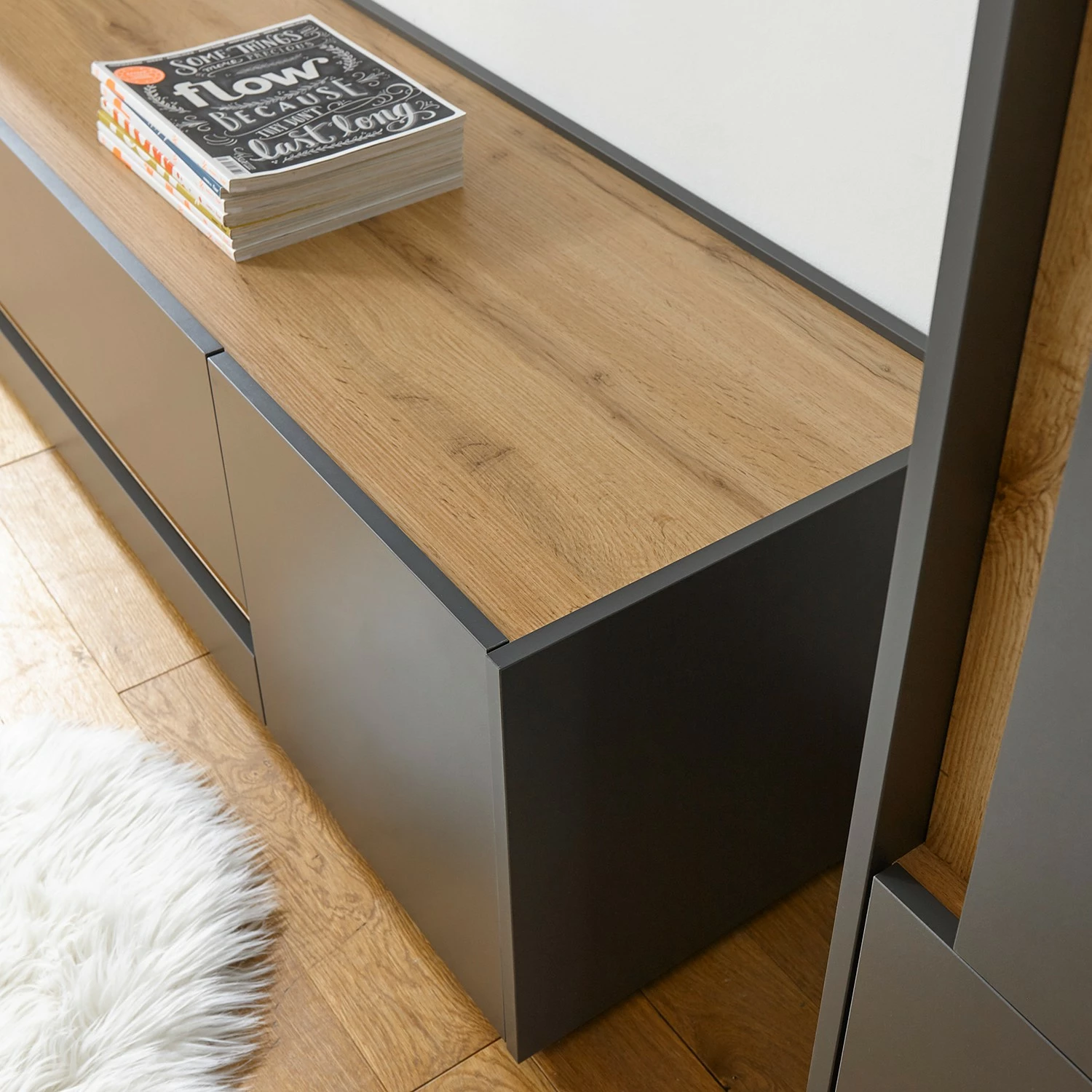 Norrwood Wohnwand Olon IV (4-teilig) - Anthrazit 9 Norrwood Wohnwand Olon IV (4-teilig) - Anthrazit – Bild 9