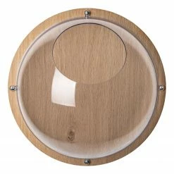 Koziol Wandregal Orion II - Walnuss massiv - Walnuss / Walnuss Hell - Durchmesser: 34 cm