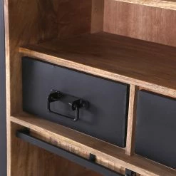 Red Living Highboard Toleos - Mango sägerau massiv / Eisen - Mangoholz / Schwarz -WOHNZIMMERMÖBEL Verkäufe 1000352069 220520 030 DETAILS P000000001000352069