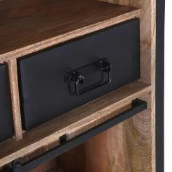 Red Living Highboard Toleos - Mango sägerau massiv / Eisen - Mangoholz / Schwarz -WOHNZIMMERMÖBEL Verkäufe 1000352069 220520 035 DETAILS P000000001000352069