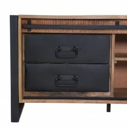 Red Living TV-Lowboard Toleos - Mango sägerau massiv / Eisen - Mangoholz / Schwarz -WOHNZIMMERMÖBEL Verkäufe 1000352071 220520 030 DETAILS P000000001000352071