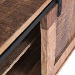 Red Living TV-Lowboard Toleos - Mango sägerau massiv / Eisen - Mangoholz / Schwarz -WOHNZIMMERMÖBEL Verkäufe 1000352071 220520 050 DETAILS P000000001000352071