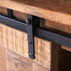 Red Living TV-Lowboard Toleos - Mango sägerau massiv / Eisen - Mangoholz / Schwarz -WOHNZIMMERMÖBEL Verkäufe 1000352071 220520 060 DETAILS P000000001000352071