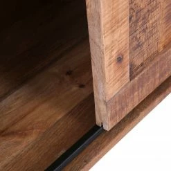 Red Living TV-Lowboard Toleos - Mango sägerau massiv / Eisen - Mangoholz / Schwarz -WOHNZIMMERMÖBEL Verkäufe 1000352071 220520 065 DETAILS P000000001000352071